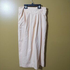 Vintage Slendor Pleated Cotton Pencil Skirt Size 8